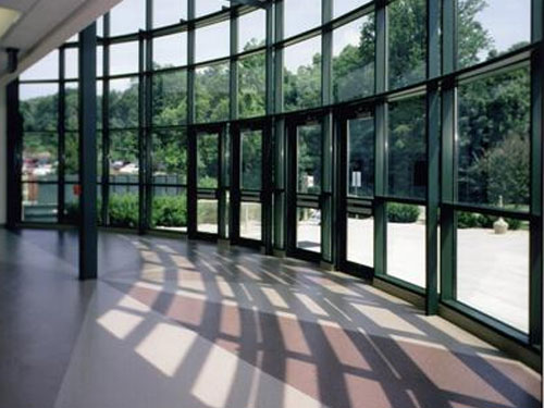 stonblend seamless flooring in commercial foyer